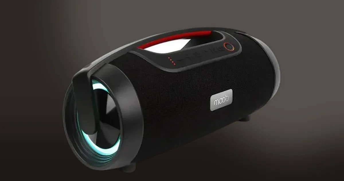 Moobox Live 80W com 40% OFF: a caixa de som portátil que entrega potência de verdade por menos de R$ 300
