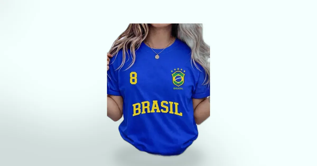 Torcedora raiz: a camiseta feminina do Brasil em algodão está por menos de R$ 40