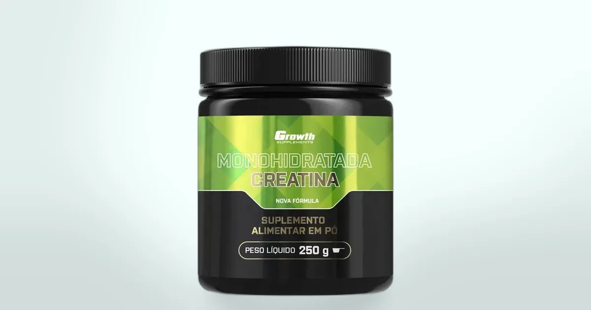 43% OFF em creatina: a Growth Supplements 250g está entre as mais baratas do momento