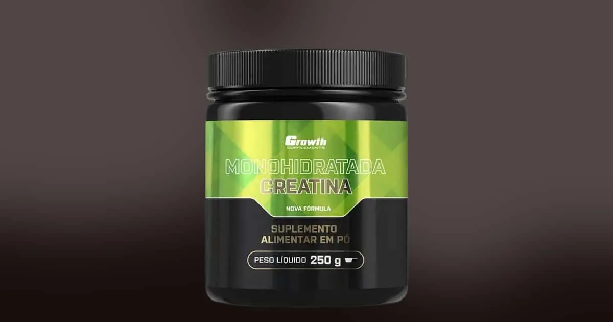 Growth Supplements com 38% OFF: a creatina que cabe no bolso sem abrir mão da qualidade
