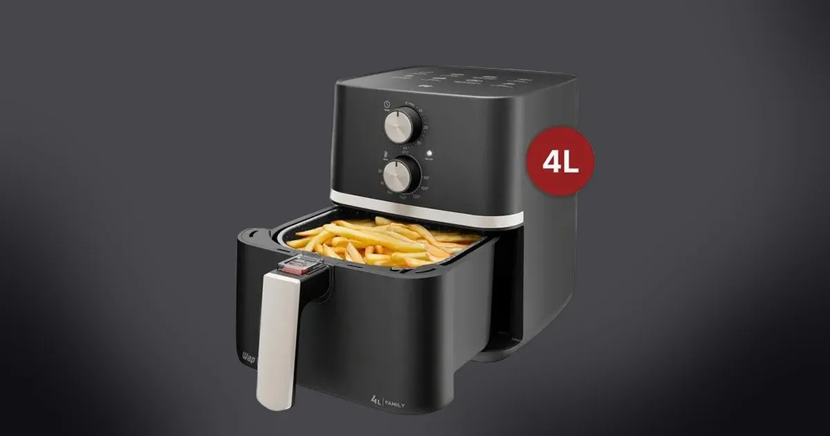 Fritadeira de 4L sai por R$ 215 com desconto no Pix e promete crocância sem óleo