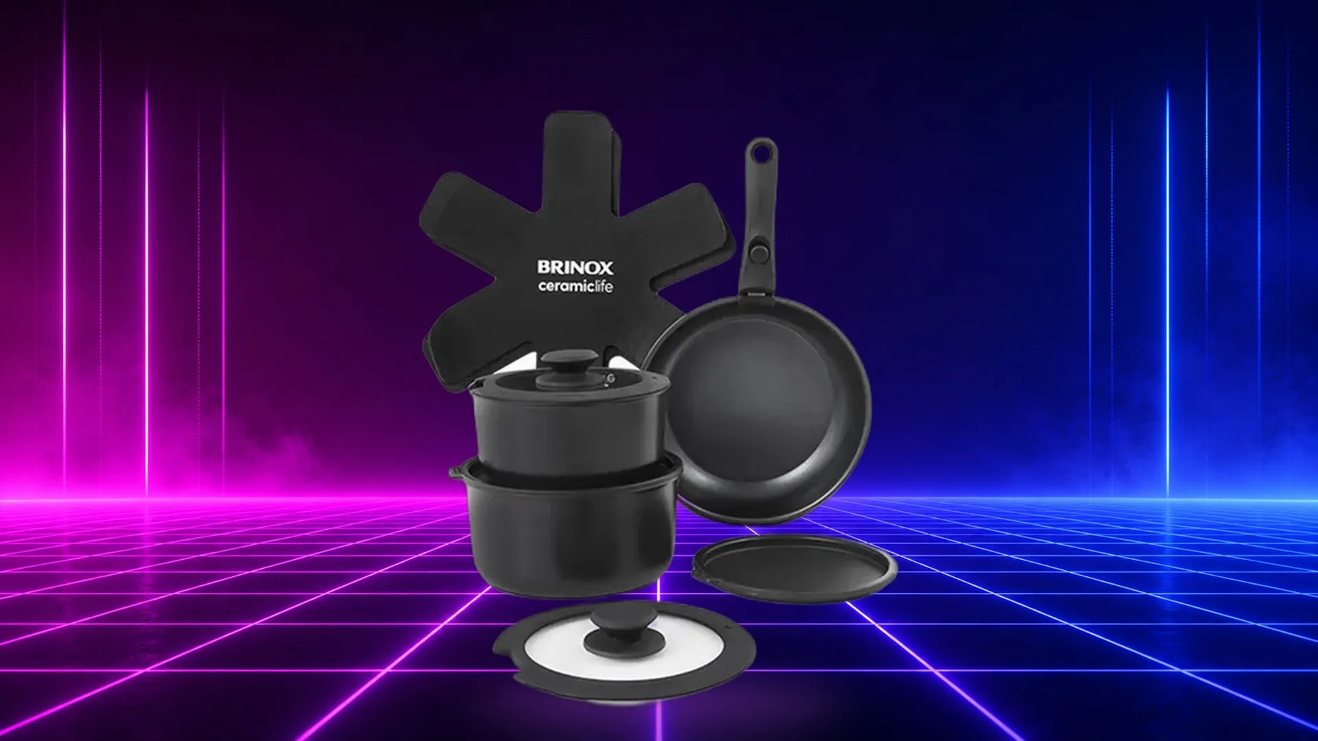 57% OFF: Jogo de Panelas Cerâmico Brinox Fit 10 Peças chega a R$ 332 no Mercado Livre