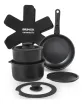 Jogo De Panelas Antiaderente Cerâmico 10 Peças Brinox Fit Cor Preto