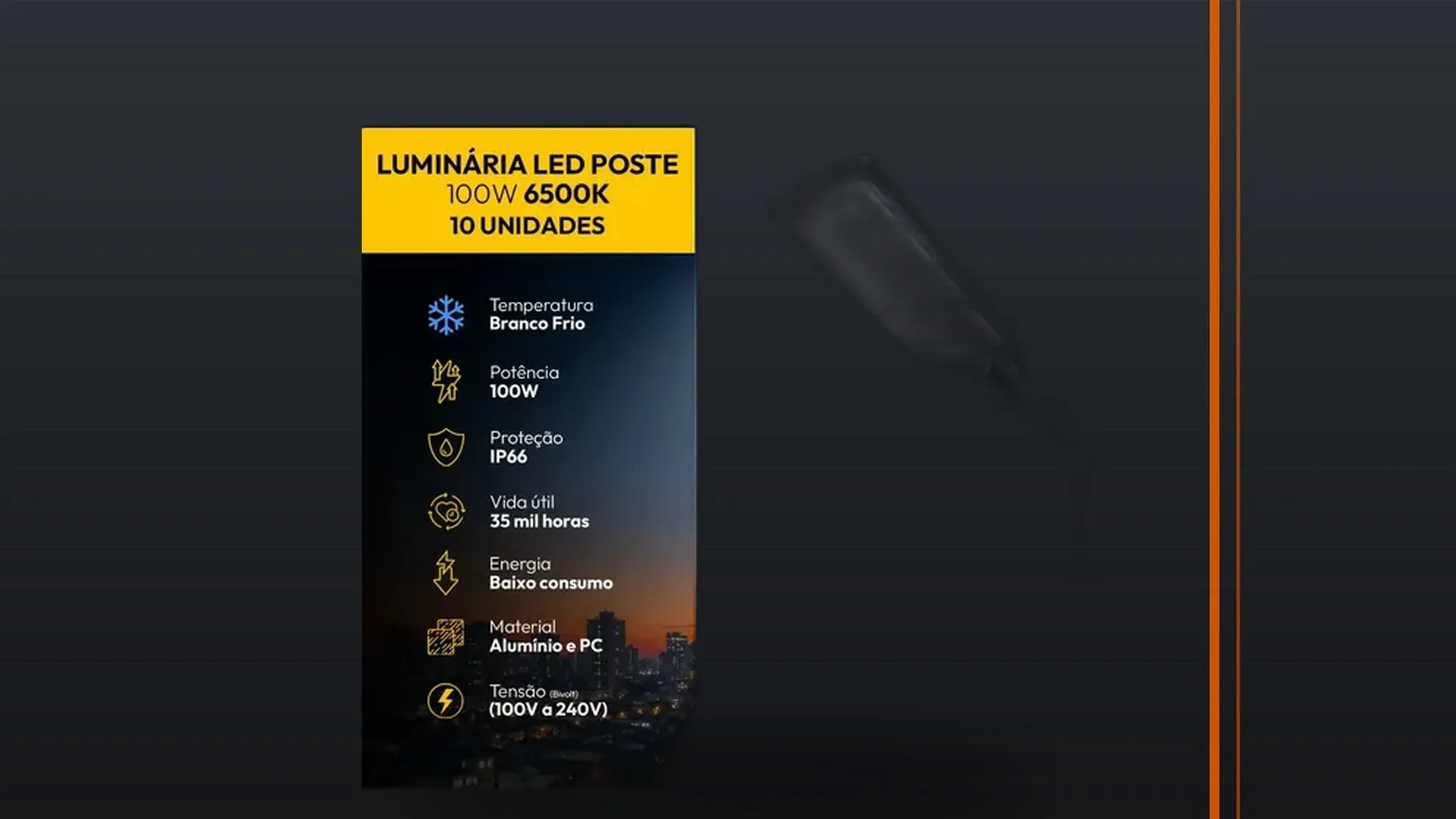 Kit de luminárias LED para poste com 40% OFF: vale equipar ruas inteiras por R$ 837,90?