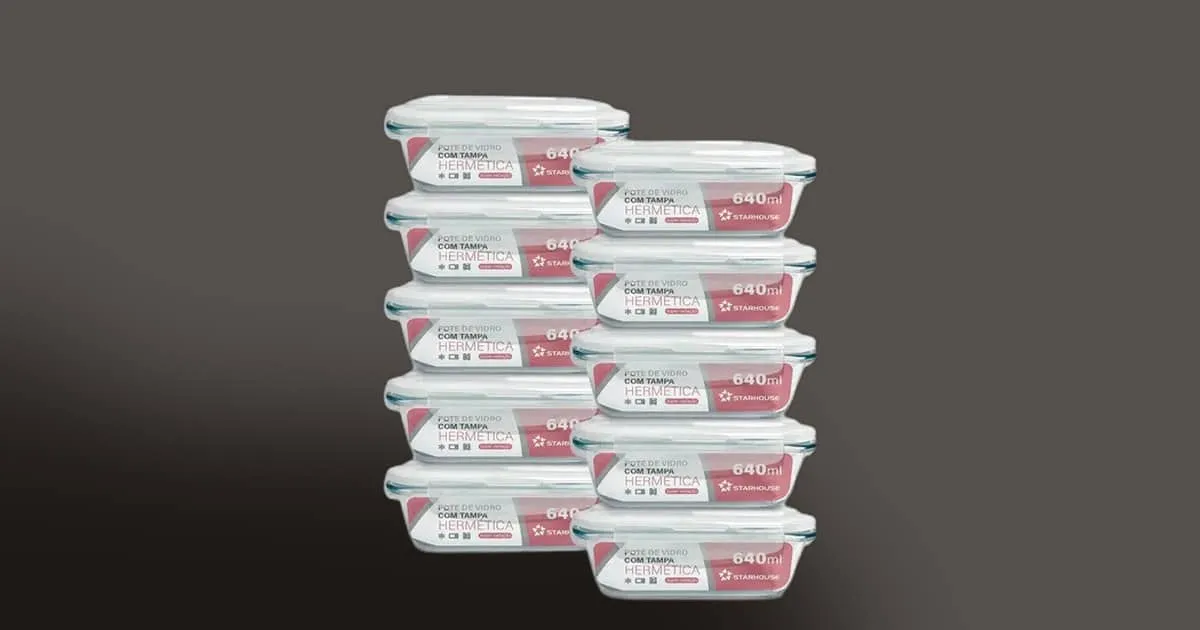 Quem cozinha em casa vai amar este kit de potes de vidro que está com desconto absurdo