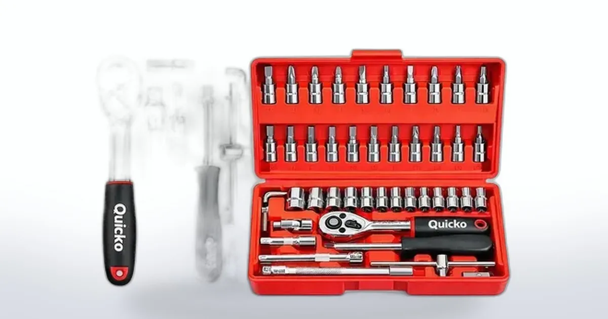 Kit com 46 Peças por Menos de R$ 30? Esse Conjunto de Ferramentas Quicko Está com Desconto Imperdível