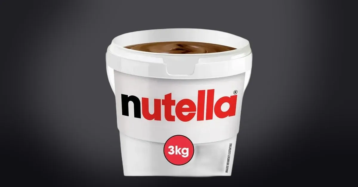 Balde gigante de Nutella sai por menos de R$ 142 no Pix — a oferta que faltava para os fãs de avelã
