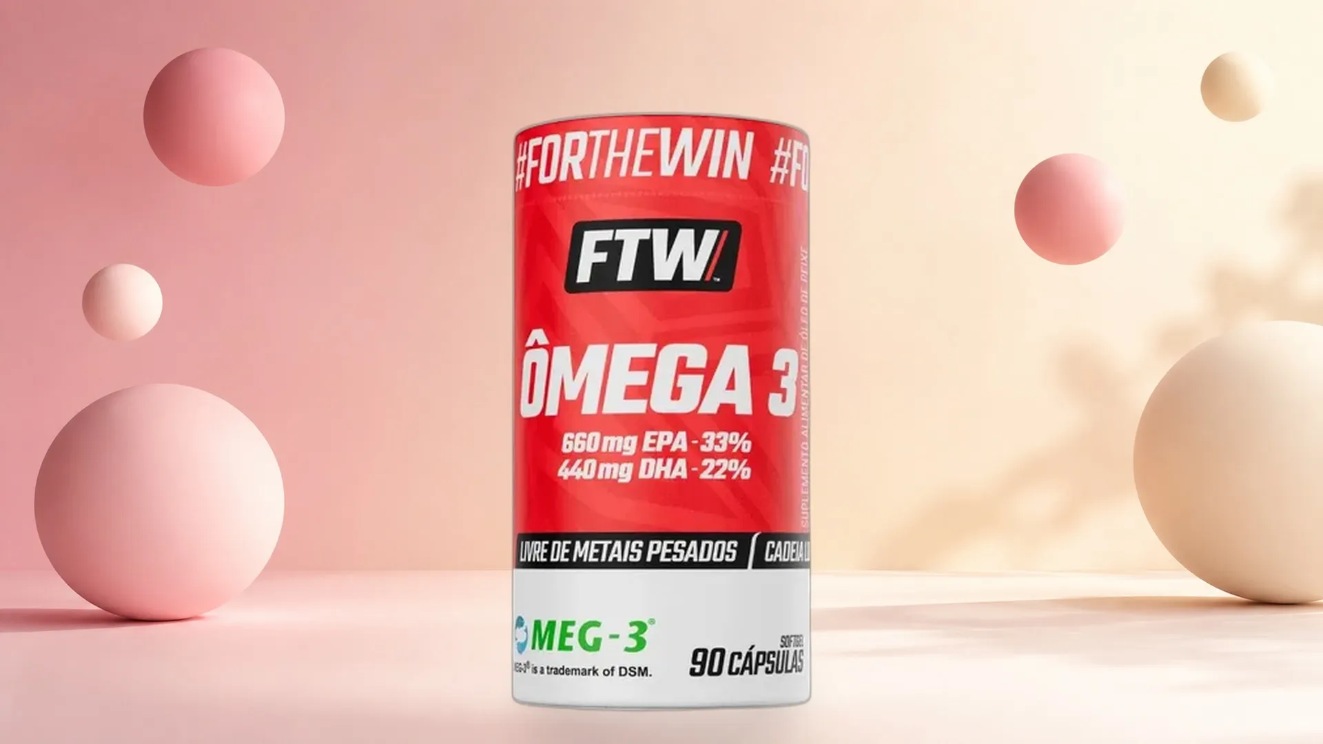 Omega 3 Meg 3 com 90 cápsulas sai por menos de R$ 66 com desconto extra no Mercado Livre
