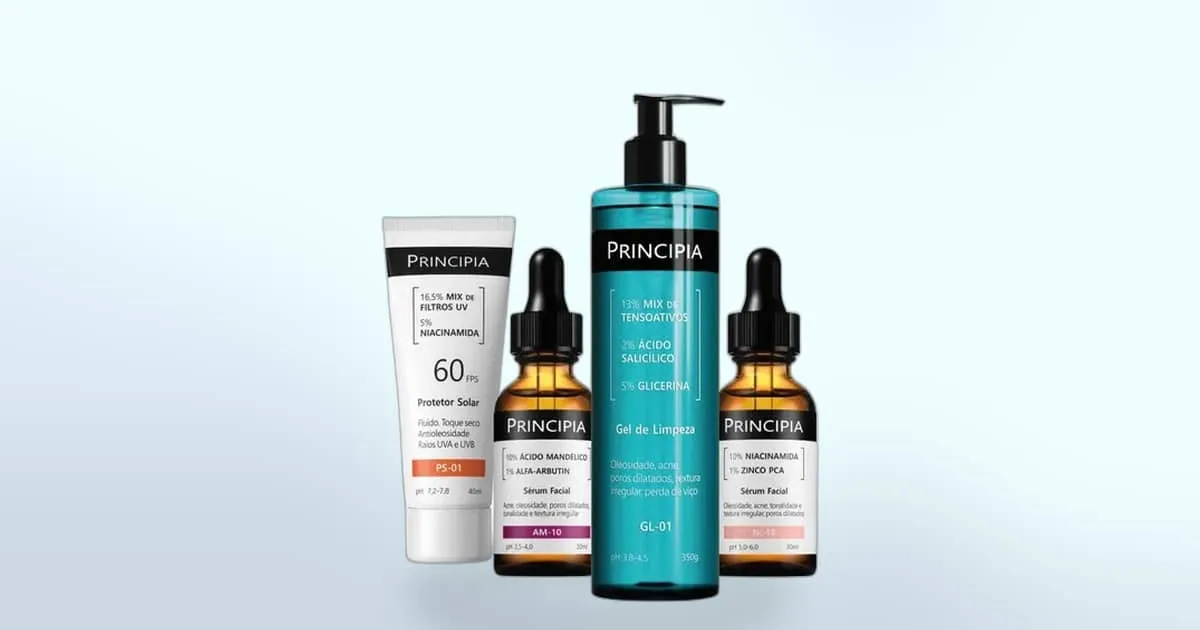 Kit Anti-Manchas Principia com 31% OFF: a rotina completa que sua pele estava pedindo