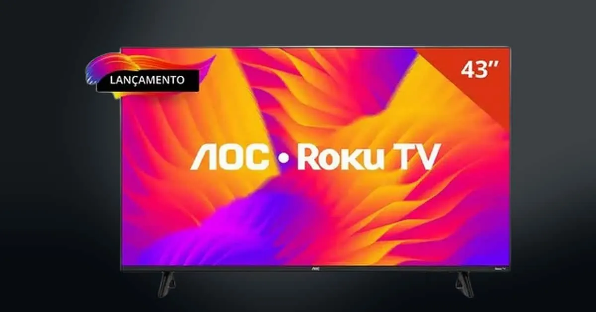 TV 43 polegadas AOC com Roku sai por menos de R$ 700 no Pix — veja a oferta