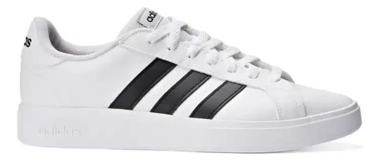 adidas Sportswear Grand Court Base 2.0 Simp Feminino Adultos - branco com faixas pretas