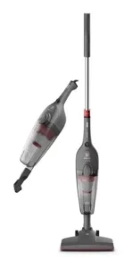 aspirador 2 em 1. Na imagem esta na versão manual e na versão estendida (vertical)