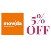 5 porcento de desconto movida